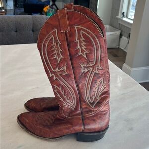 Tony Lama Cowboy Boots Vintage Size 9.5